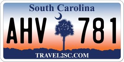 SC license plate AHV781