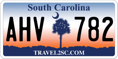 SC license plate AHV782