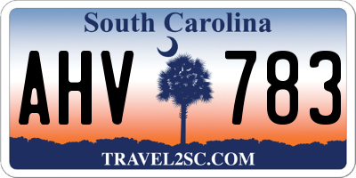 SC license plate AHV783