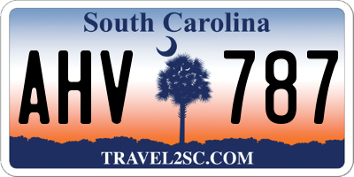 SC license plate AHV787