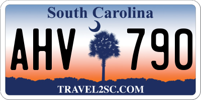 SC license plate AHV790