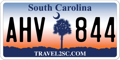 SC license plate AHV844