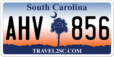SC license plate AHV856