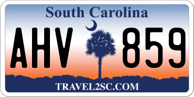 SC license plate AHV859
