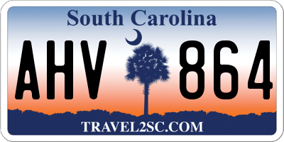 SC license plate AHV864