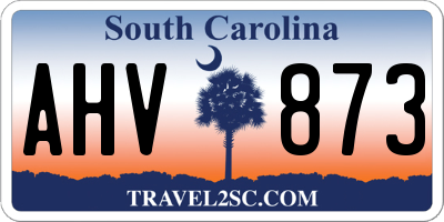 SC license plate AHV873