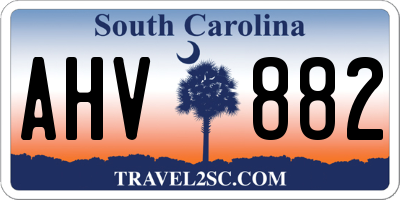 SC license plate AHV882