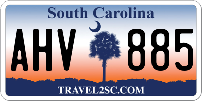 SC license plate AHV885