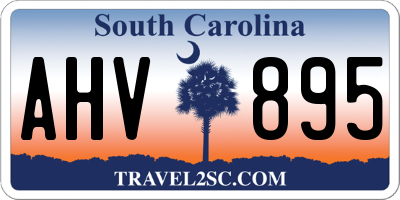 SC license plate AHV895