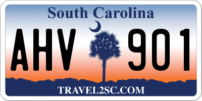 SC license plate AHV901