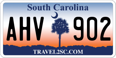 SC license plate AHV902