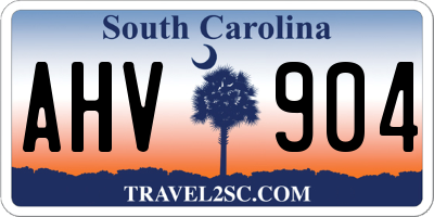 SC license plate AHV904