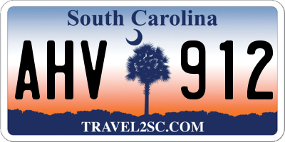 SC license plate AHV912