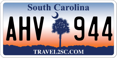 SC license plate AHV944