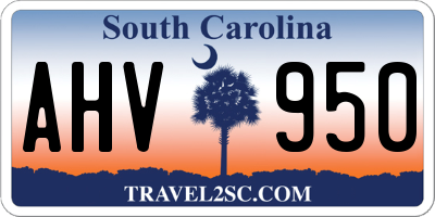 SC license plate AHV950