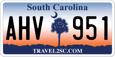 SC license plate AHV951