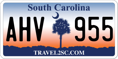 SC license plate AHV955