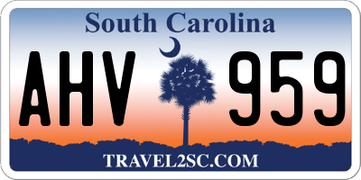 SC license plate AHV959