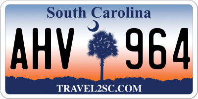 SC license plate AHV964