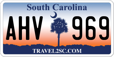 SC license plate AHV969