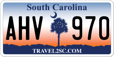 SC license plate AHV970