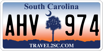 SC license plate AHV974
