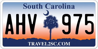SC license plate AHV975