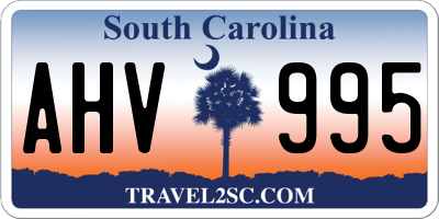 SC license plate AHV995