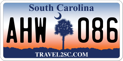 SC license plate AHW086