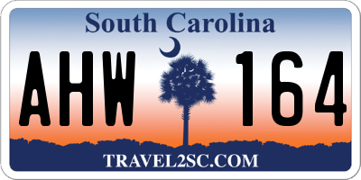 SC license plate AHW164