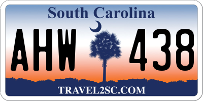 SC license plate AHW438