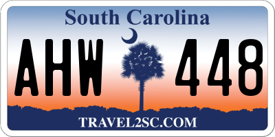 SC license plate AHW448
