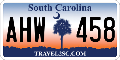 SC license plate AHW458