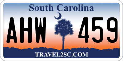 SC license plate AHW459