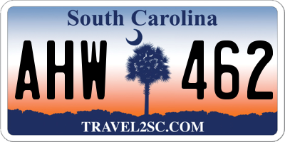 SC license plate AHW462