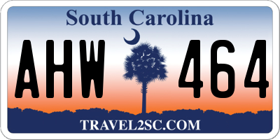 SC license plate AHW464