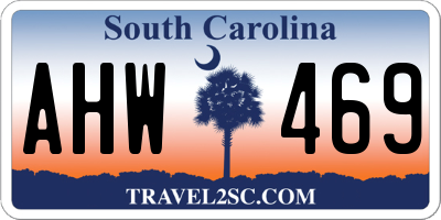 SC license plate AHW469