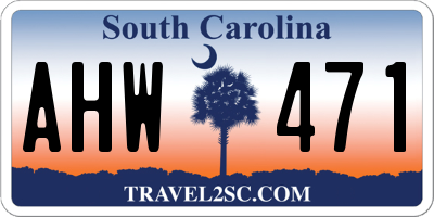 SC license plate AHW471