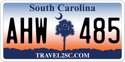 SC license plate AHW485