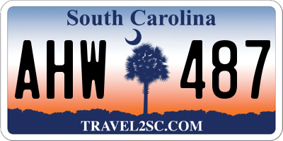 SC license plate AHW487