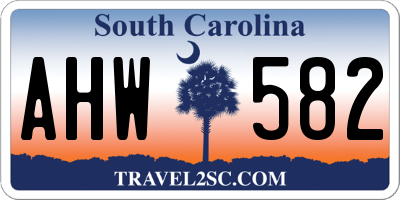 SC license plate AHW582