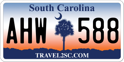 SC license plate AHW588