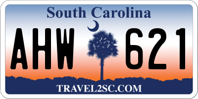 SC license plate AHW621