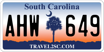 SC license plate AHW649