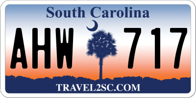 SC license plate AHW717