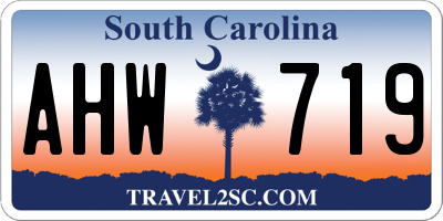 SC license plate AHW719