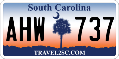 SC license plate AHW737