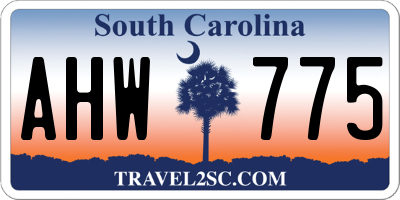 SC license plate AHW775