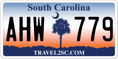SC license plate AHW779