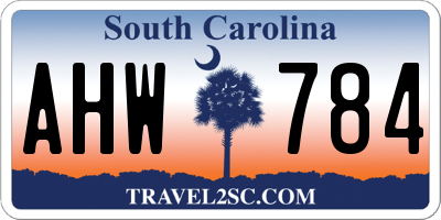 SC license plate AHW784